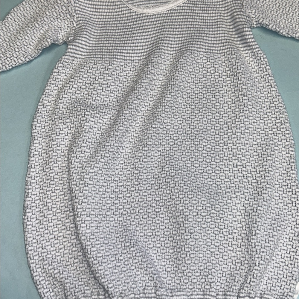Paty Knit Cotton Gown in Gray